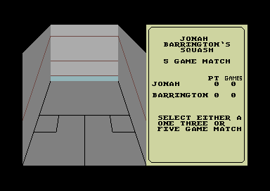 Jonah Barrington's Squash screenshot 3 for Commodore 64